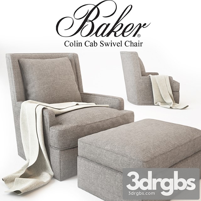 Baker Colin Cab Swivel Chair No 6712c Sw 3dsmax Download - thumbnail 1