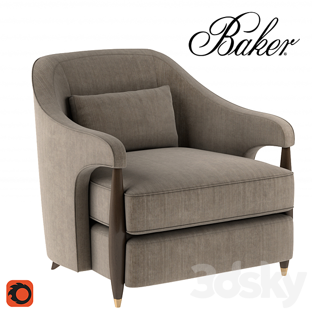 Baker Hermano Chair 3ds Max - thumbnail 1