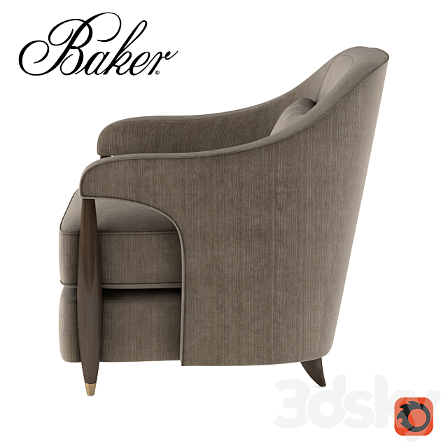 Baker Hermano Chair 3ds Max - thumbnail 2