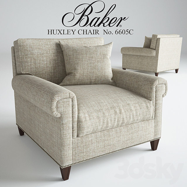 Baker HUXLEY CHAIR No. 6605C 3ds Max - thumbnail 1