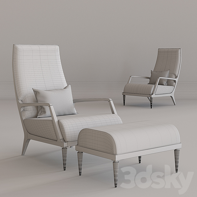 BAKER JASPER LOUNGE CHAIR 3DSMax File - thumbnail 2