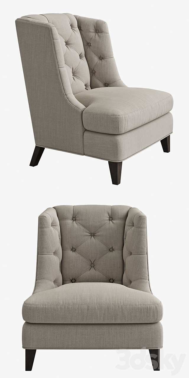 BAKER Moderne Wing Chair 3DSMax File - thumbnail 2