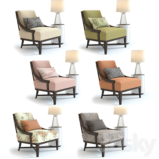 Baker Nob Hill Lounge Chair 3DS Max Model - thumbnail 3