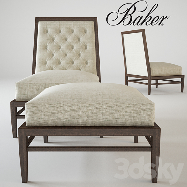 Baker. Repartee Slipper Chair 3DSMax File - thumbnail 1