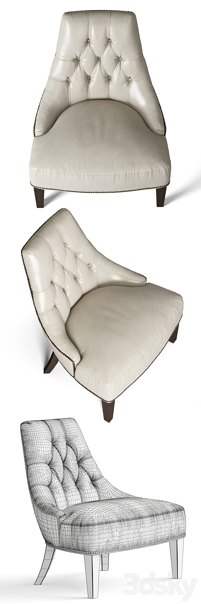 BAKER Salon Lounge Chair 6329 3DSMax File - thumbnail 3