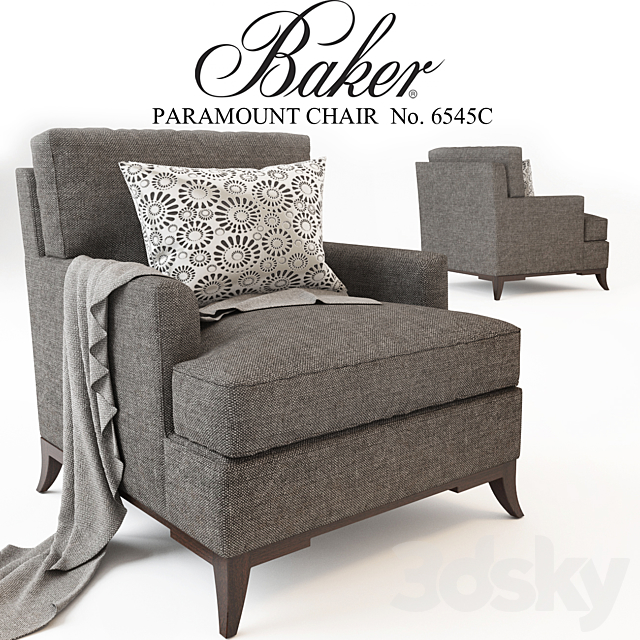 BAKER UPHOLSTERY_ PARAMOUNT CHAIR No. 6545C 3DS Max Model - thumbnail 1