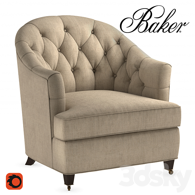 Baker Windsor Lounge Chair 3DSMax File - thumbnail 1