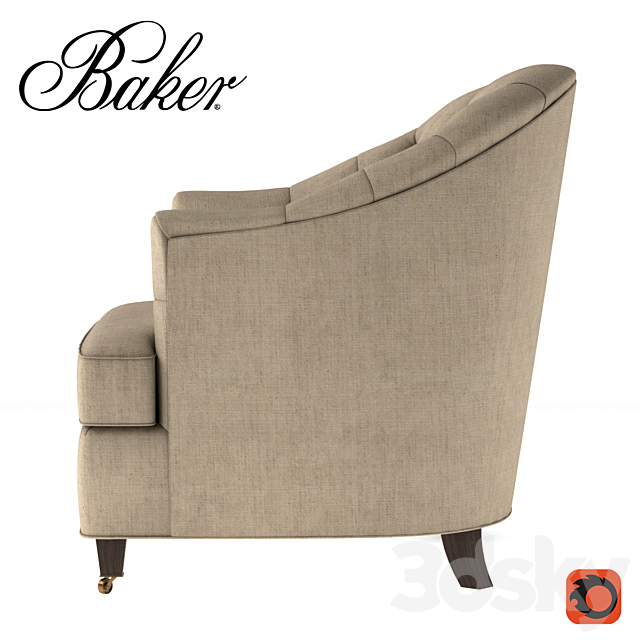 Baker Windsor Lounge Chair 3DSMax File - thumbnail 2