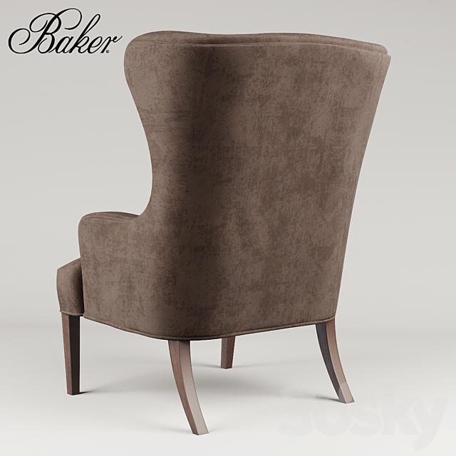 Baker Wing Chair 3DS Max Model - thumbnail 3