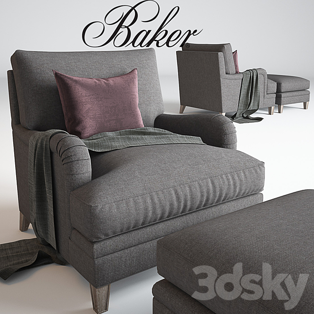 Baker_ Churchill Chair No. 6121C _Michael S Smith 3DSMax File - thumbnail 1