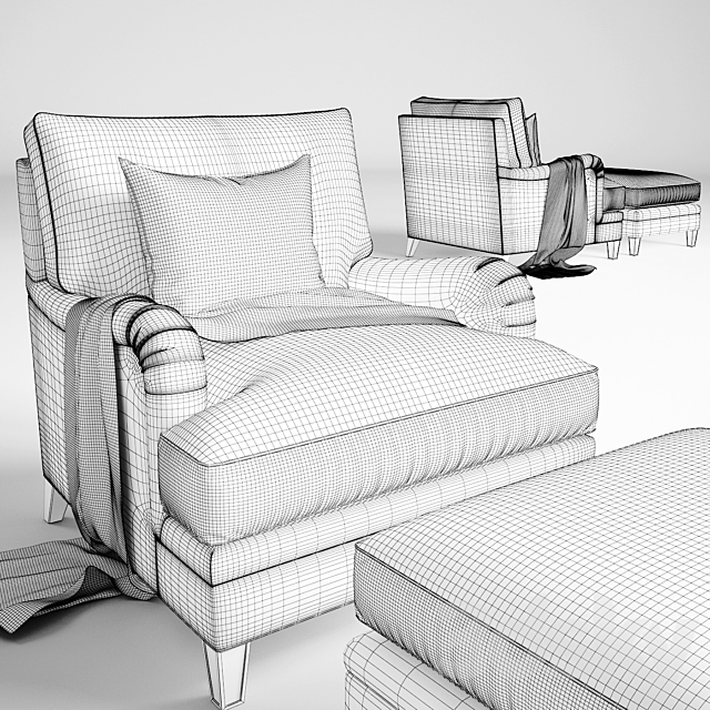 Baker_ Churchill Chair No. 6121C _Michael S Smith 3DSMax File - thumbnail 2