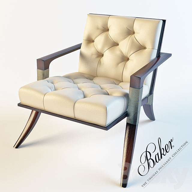 Baker_6134C-1_ ATHENS LOUNGE CHAIR – TUFTED 3DSMax File - thumbnail 2