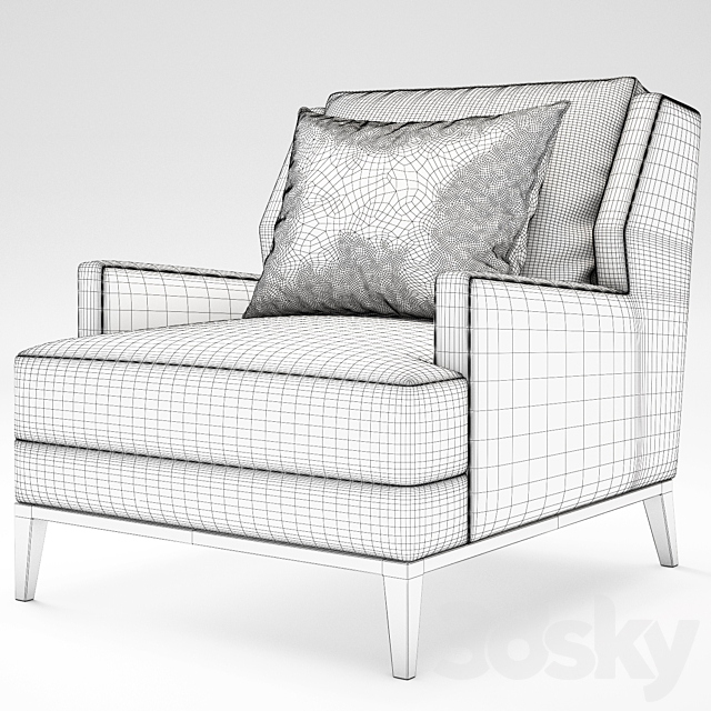 Baker_Anchor Lounge Chair_No. 6738C 3DSMax File - thumbnail 2