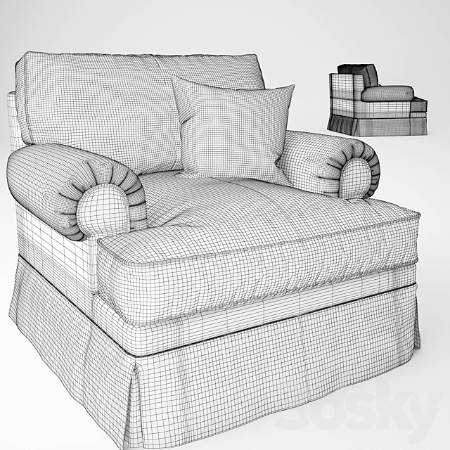 Baker_No. 6602C BRADFORD CHAIR 3ds Max - thumbnail 2