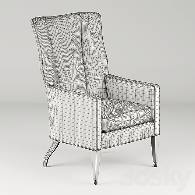 BakerArchetypeArmChair 3DS Max Model - thumbnail 3