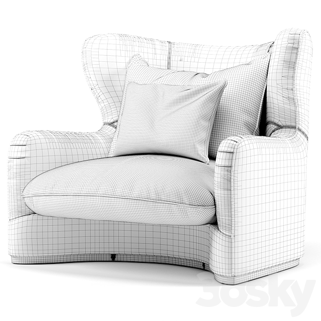 Balance armchair – Visionnaire 3DS Max Model - thumbnail 3