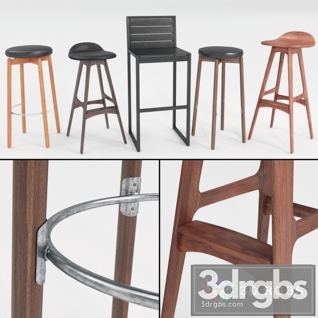 Bar Stool Sets 3dsmax Download - thumbnail 1