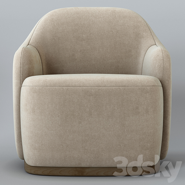 Barba armchair by Fogia 3ds Max - thumbnail 2