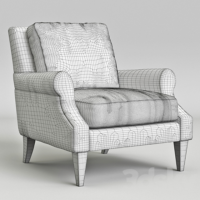 Barbara Barry _ Sitwell Lounge chair by Henredon 3ds Max - thumbnail 2