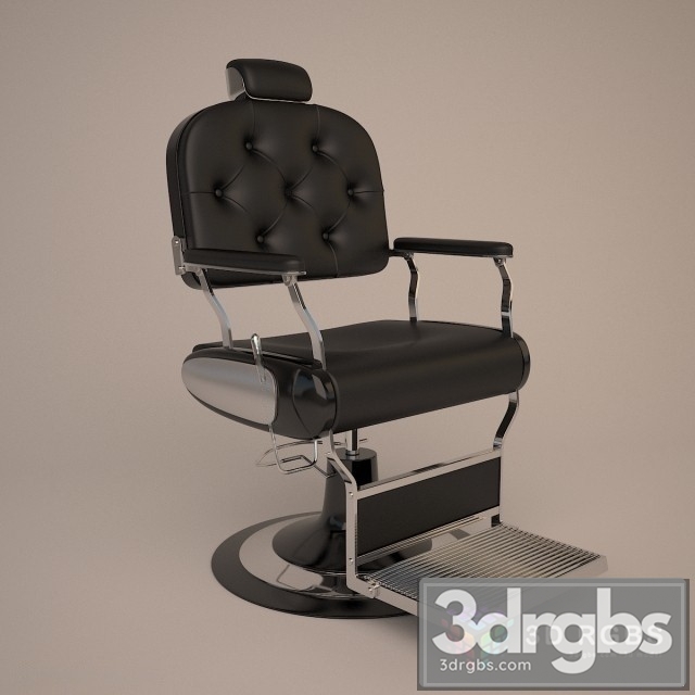 Barber Leather Chair 3dsmax Download - thumbnail 1