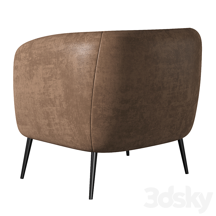 Barrel Accent Chair 3DS Max Model - thumbnail 2