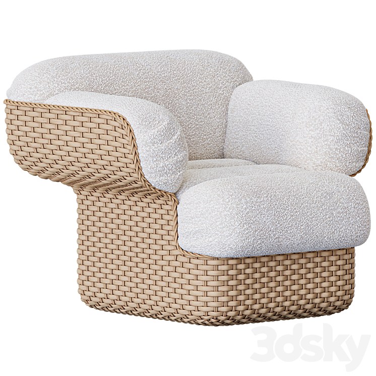 Basket Lounge Chair Gubi 3DS Max - thumbnail 2