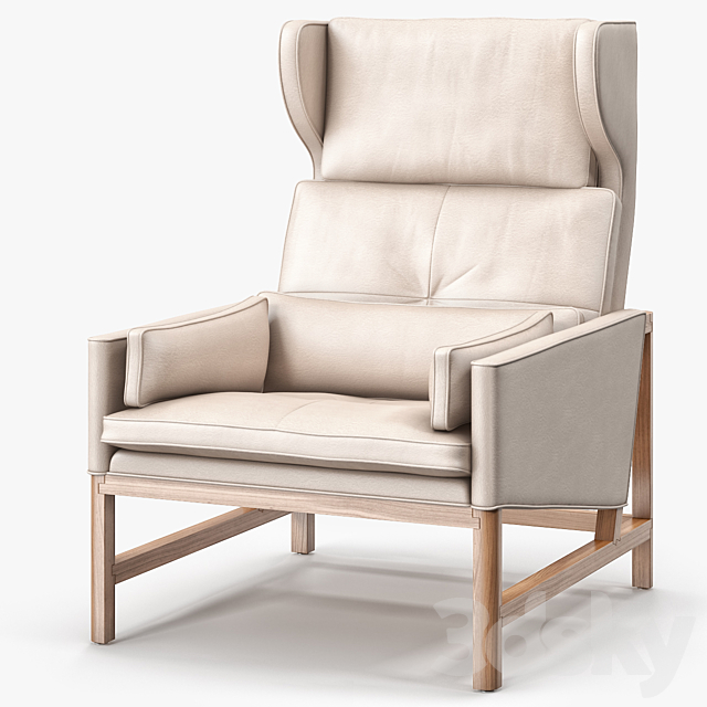 BassamFellows CB-51 Wing Back Lounge Chair 3ds Max - thumbnail 1