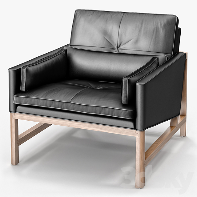 BassamFellows Low Back Lounge Chair 3DSMax File - thumbnail 1