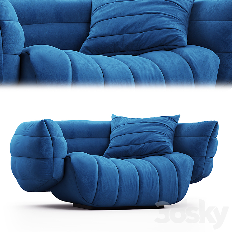 Baxter armchair 3DS Max - thumbnail 1