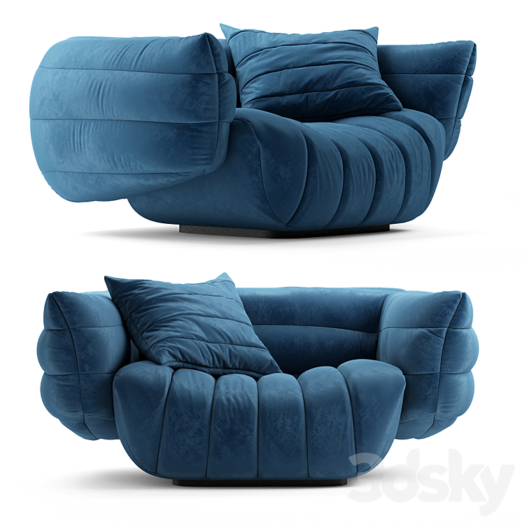 Baxter armchair 3DS Max - thumbnail 2