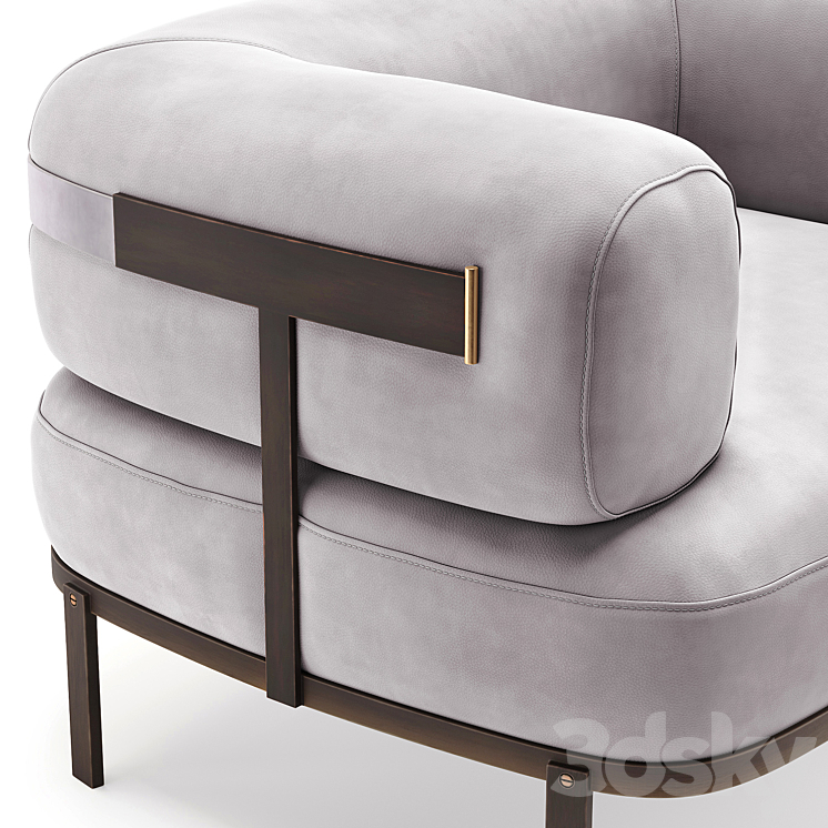 Baxter belt armchair 3DS Max - thumbnail 2