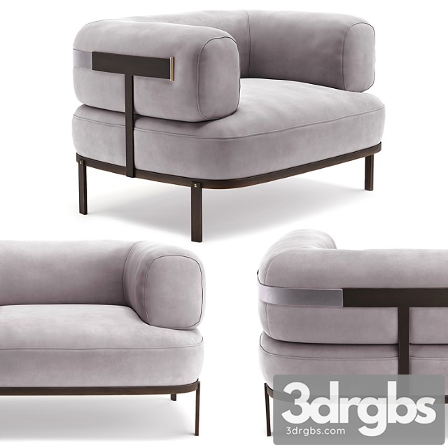 Baxter belt armchair 3dsmax Download - thumbnail 1