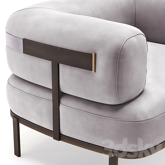 Baxter belt armchair 3DSMax File - thumbnail 2