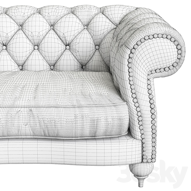 Baxter Diana armchair 3DS Max Model - thumbnail 3