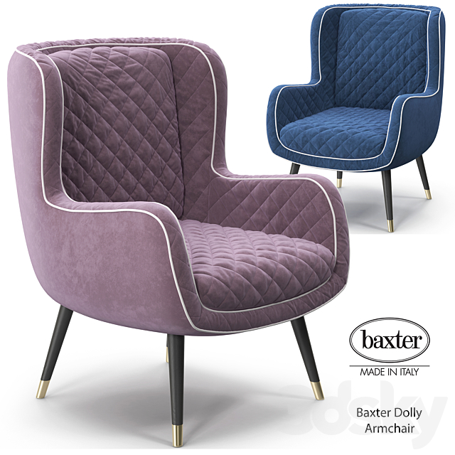 Baxter Dolly armchair 3ds Max - thumbnail 1