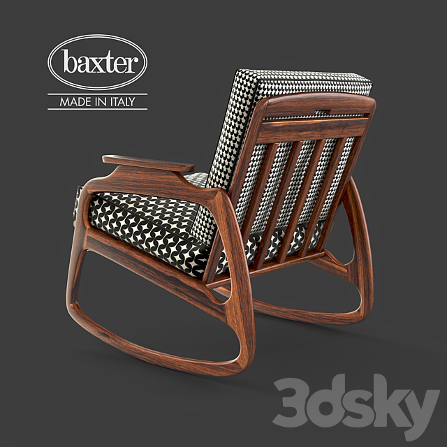 Baxter INGRID ROCKING ARMCHAIR 3DS Max Model - thumbnail 2