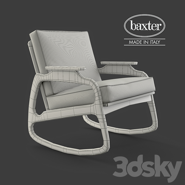 Baxter INGRID ROCKING ARMCHAIR 3DS Max Model - thumbnail 3