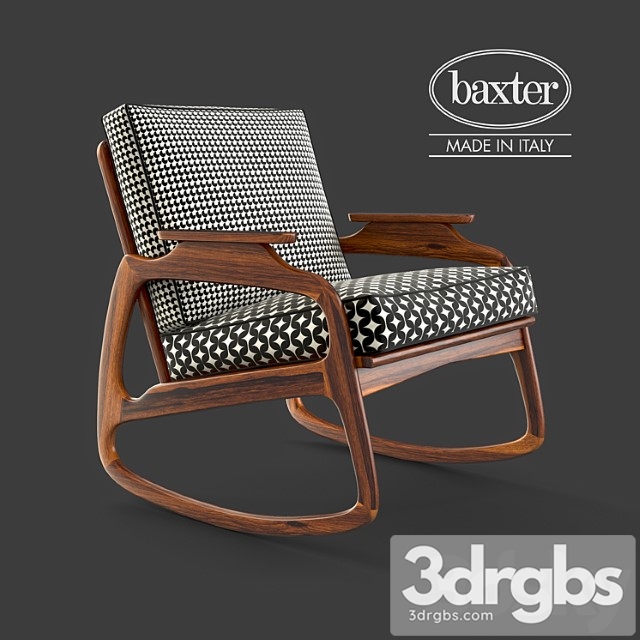 Baxter Ingrid Rocking Armchair 3dsmax Download - thumbnail 1