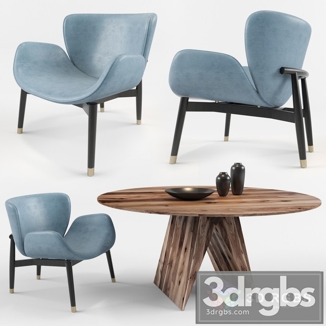 Baxter Jorgen Spotti Milano Armchair 3dsmax Download - thumbnail 1