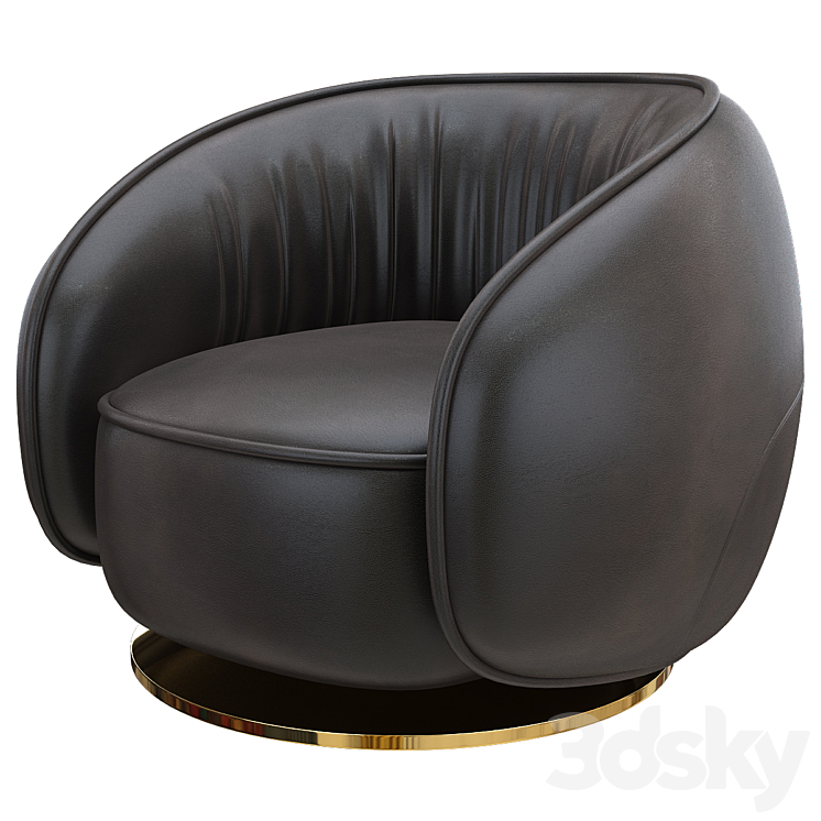 Baxter leon armchair 3DS Max - thumbnail 1