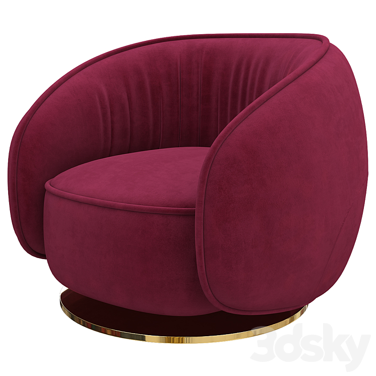 Baxter leon armchair 3DS Max - thumbnail 2