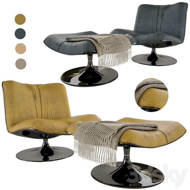 Baxter marilyn armchair 3DS Max - thumbnail 1