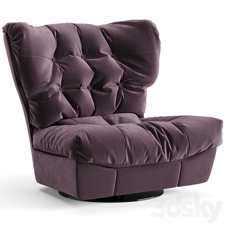 Baxter Milano Armchair 3DS Max Model - thumbnail 1