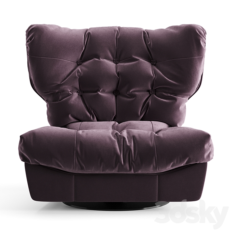 Baxter Milano Armchair 3DS Max Model - thumbnail 2