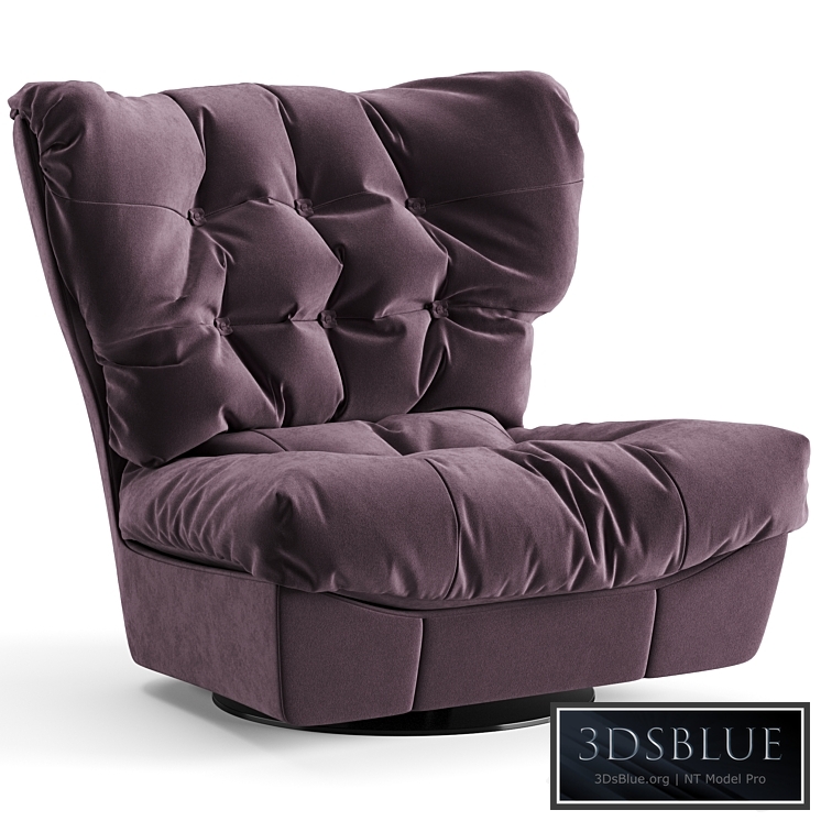 Baxter Milano Armchair 3DS Max - thumbnail 3