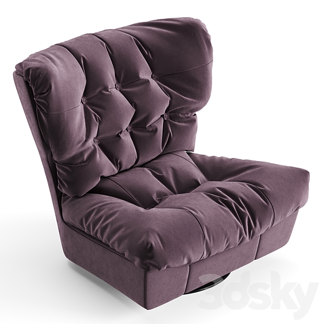 Baxter Milano Armchair 3DSMax File - thumbnail 6