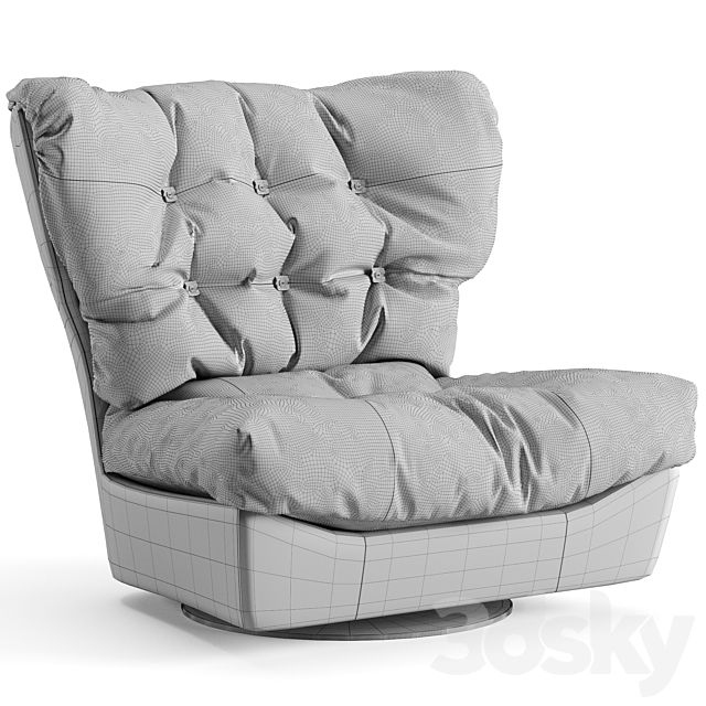 Baxter Milano Armchair 3DSMax File - thumbnail 7