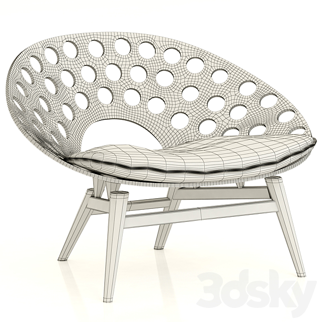 Baxter ROMA ARMCHAIR 3ds Max - thumbnail 3