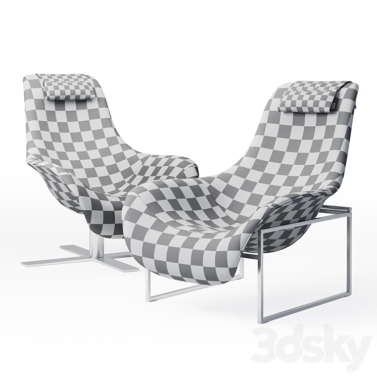 B&B Armchair Mart 3DS Max - thumbnail 2