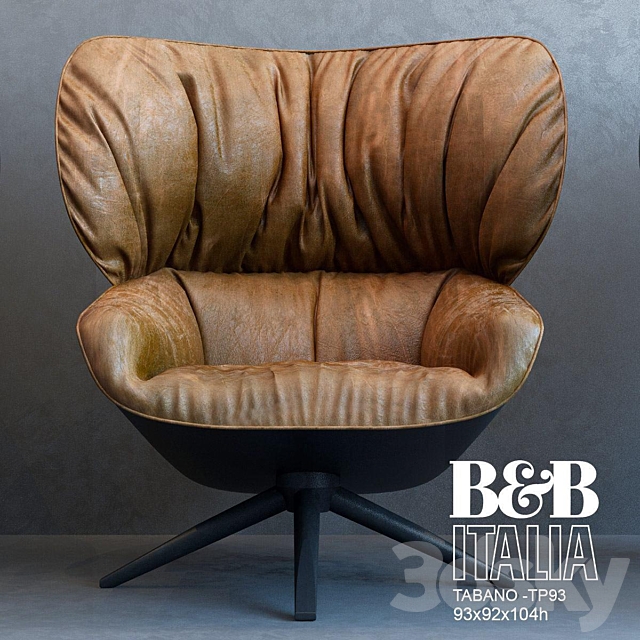 B&B armchair TP-93 3ds Max - thumbnail 1